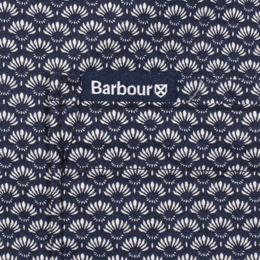 Image number 4 for Barbour Shell Short Sleeve Tailored Shirt Navy