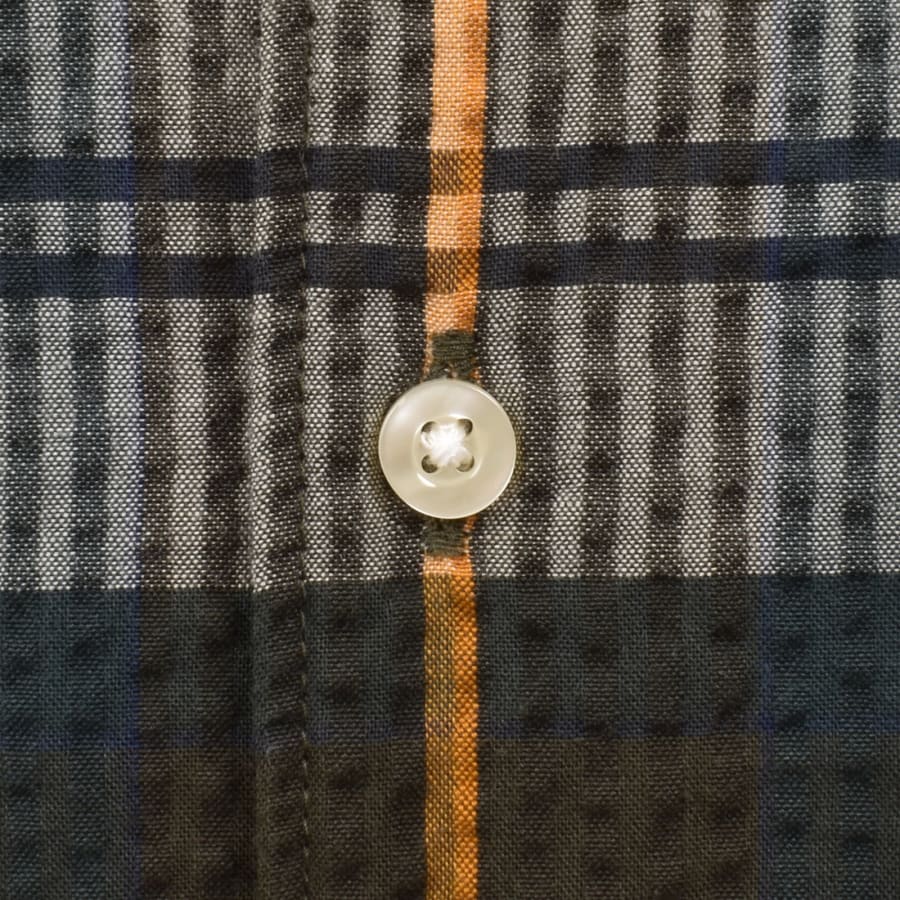 Image number 5 for Barbour Clyde Seersucker Tartan Shirt Green