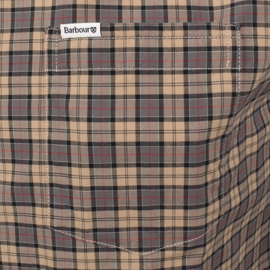 Image number 3 for Barbour Lomond Tailored Tartan Shirt Beige