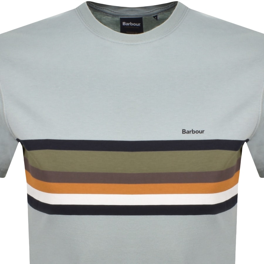 Image number 2 for Barbour Newsham Striped T Shirt Blue