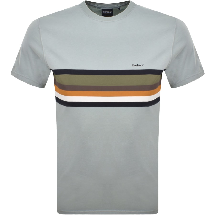 Image number 1 for Barbour Newsham Striped T Shirt Blue