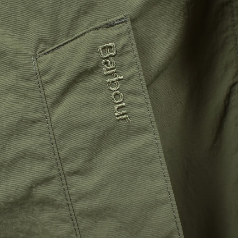 Image number 3 for Barbour Short Rokig Showerproof Jacket Green