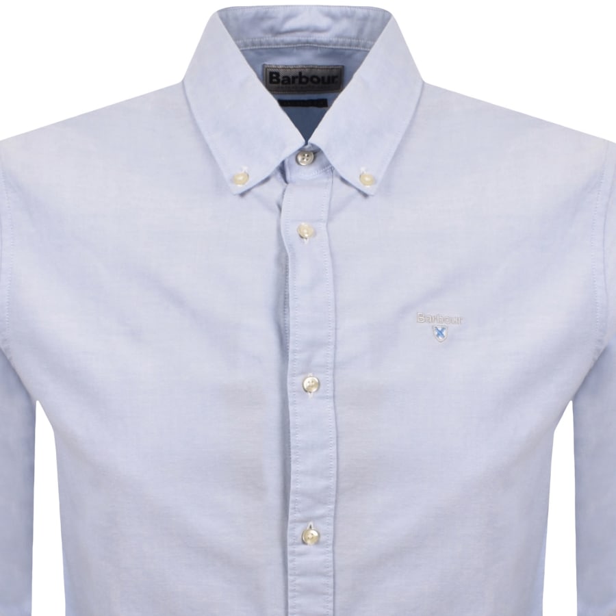 Image number 2 for Barbour Long Sleeved Oxtown Shirt Blue