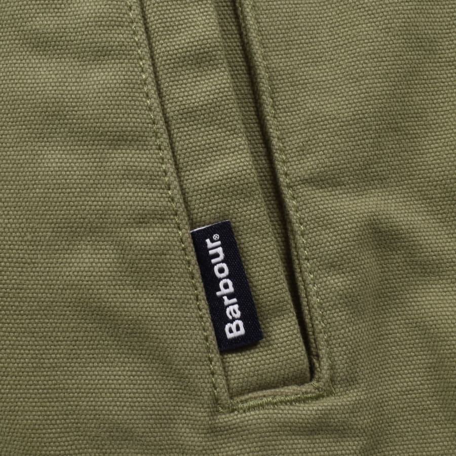 Image number 4 for Barbour Washed Overshirt Olive Green