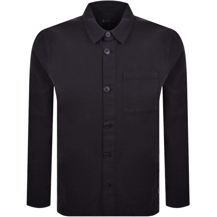 Image number 1 for Barbour Washed Overshirt Navy