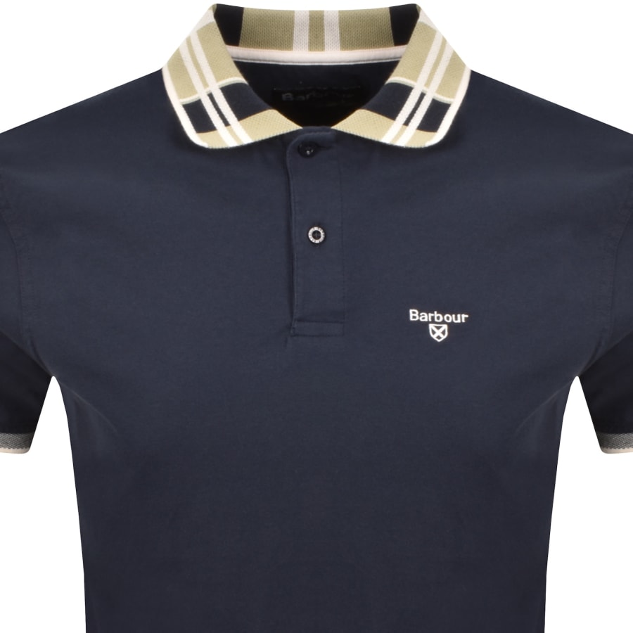 Image number 2 for Barbour Callington Tailored Fit Polo T Shirt Navy