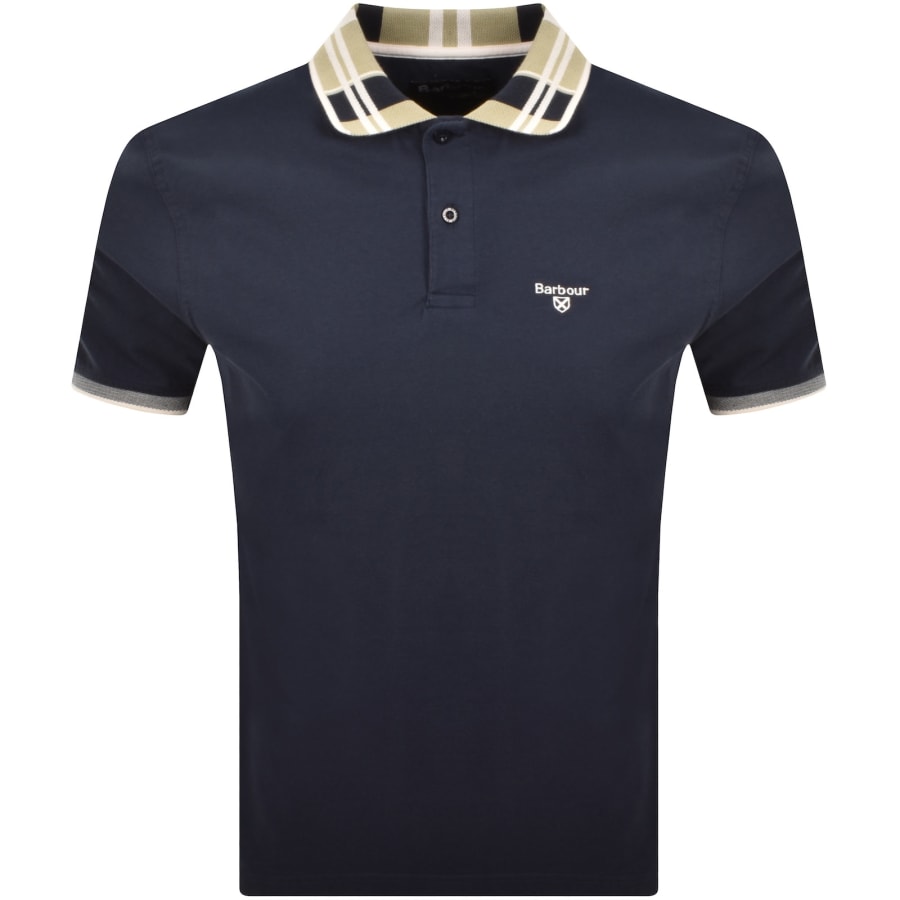 Image number 1 for Barbour Callington Tailored Fit Polo T Shirt Navy