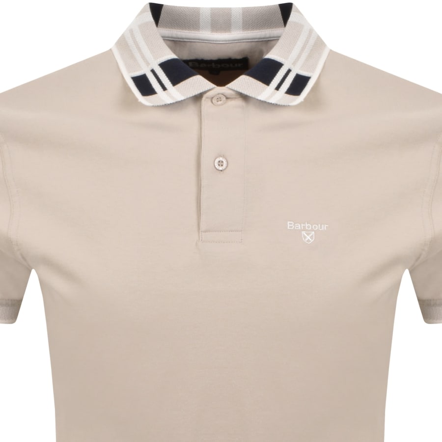 Image number 2 for Barbour Callington Tailored Fit Polo T Shirt Beige