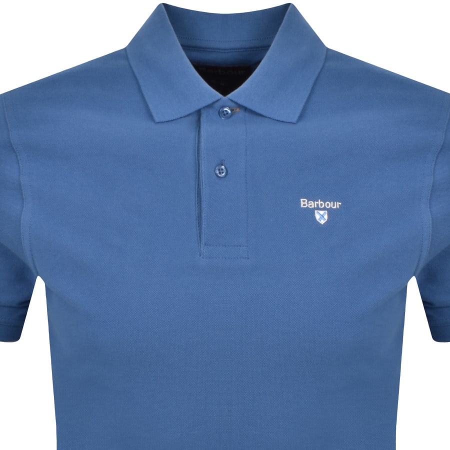 Image number 2 for Barbour Original Sports Polo T Shirt Federal Blue