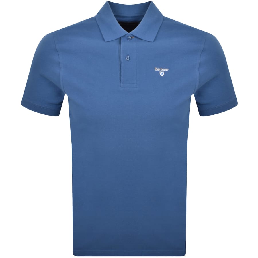 Image number 1 for Barbour Original Sports Polo T Shirt Federal Blue