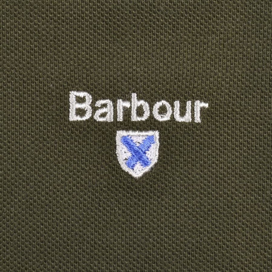 Image number 3 for Barbour Original Sports Polo T Shirt Uniform Green