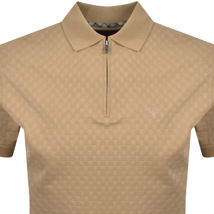 Image number 2 for Barbour Hockham Tailored Fit Polo Stone Beige