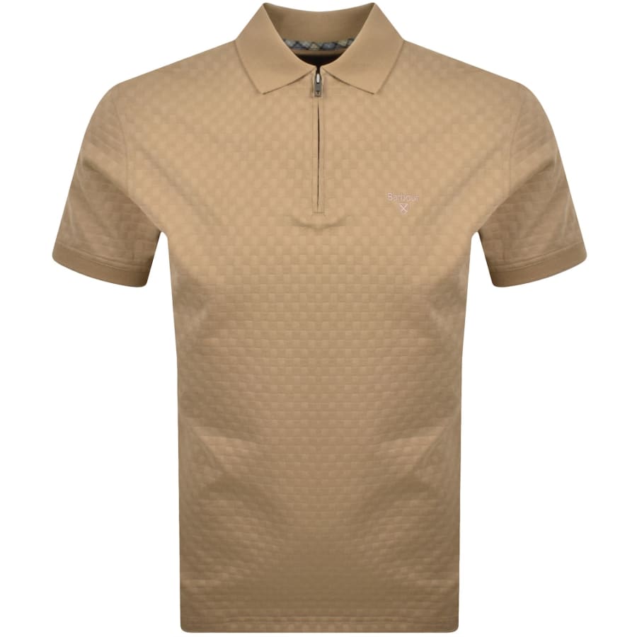 Image number 1 for Barbour Hockham Tailored Fit Polo Stone Beige