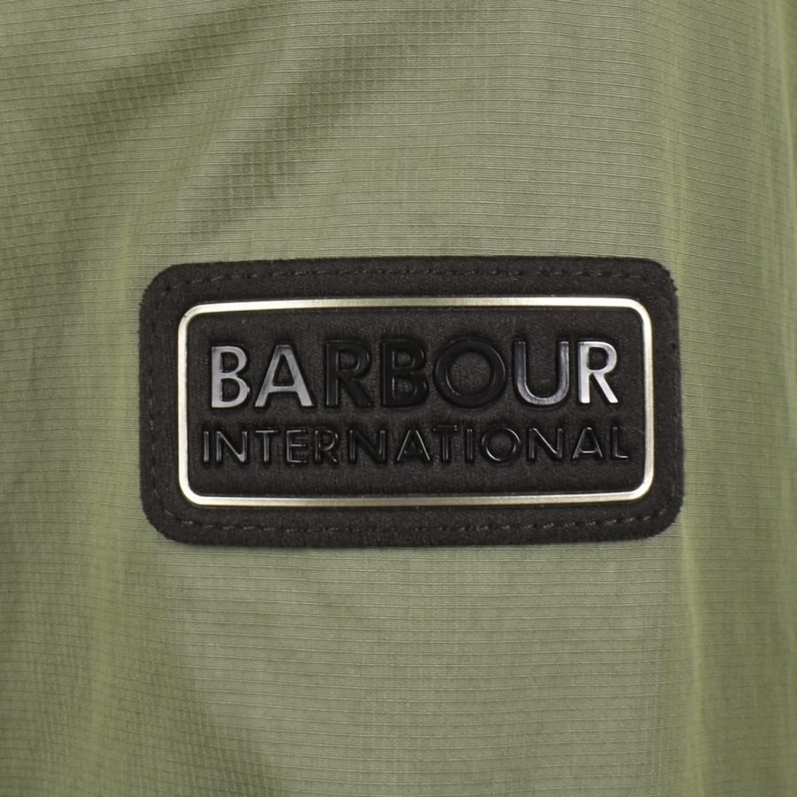 Image number 4 for Barbour International Warren Overshirt Green