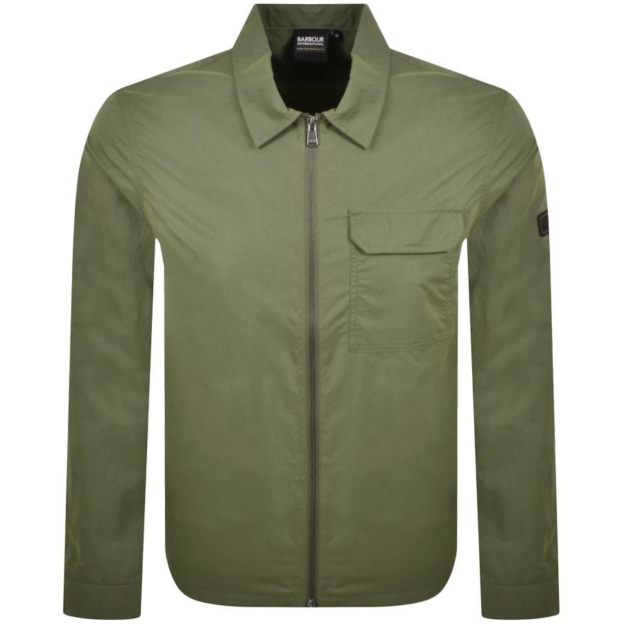 Image number 1 for Barbour International Warren Overshirt Green