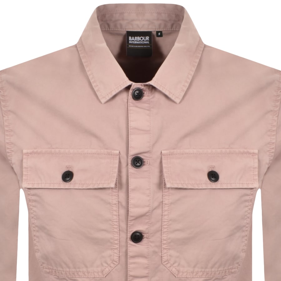 Image number 2 for Barbour International Arlo Overshirt Pink