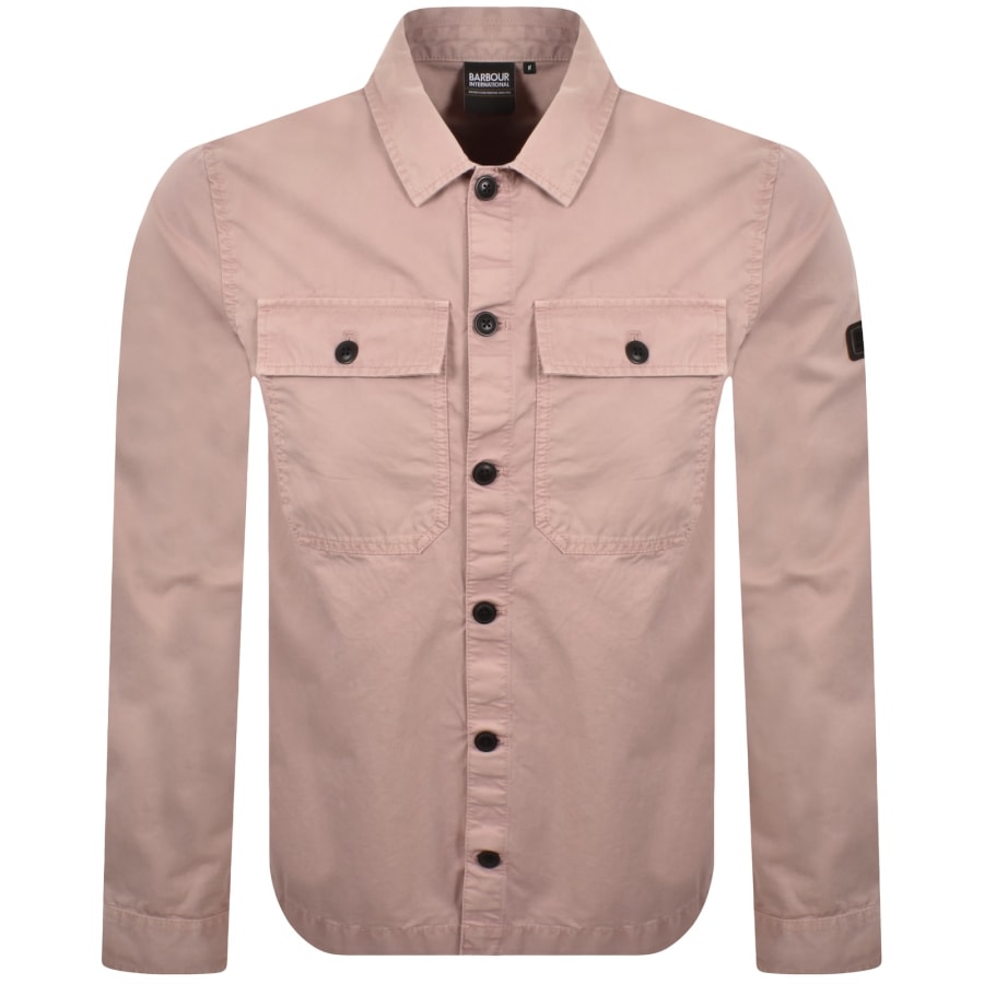 Image number 1 for Barbour International Arlo Overshirt Pink