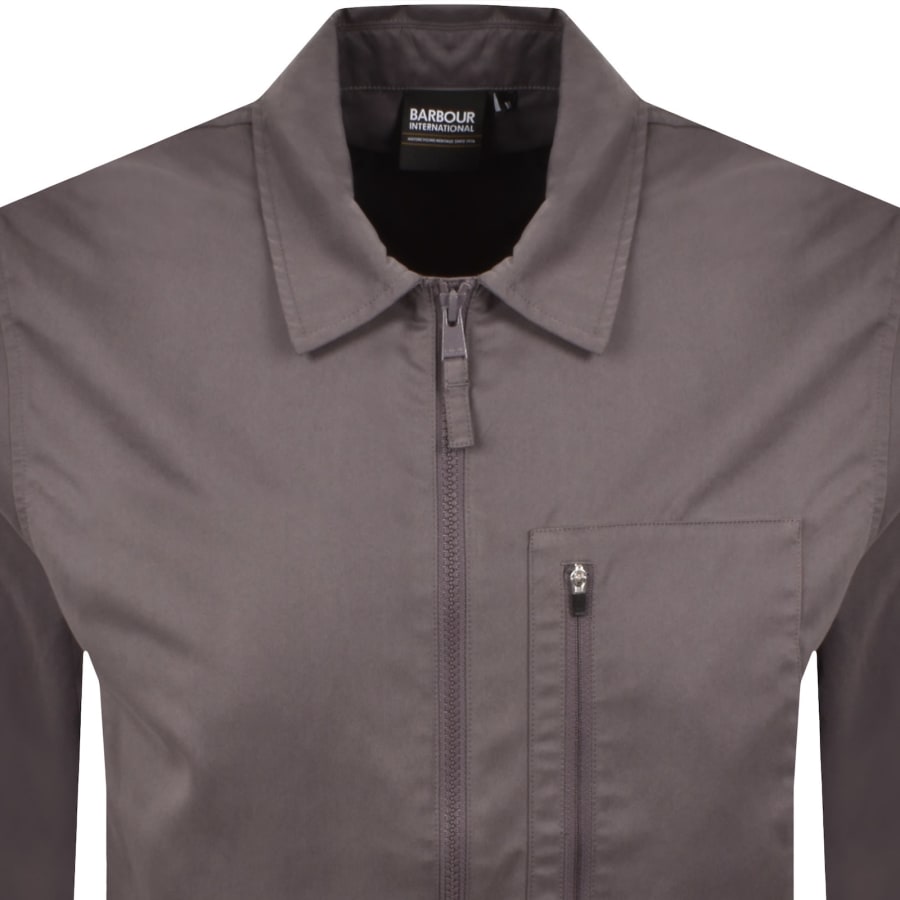 Image number 2 for Barbour International Coil Overshirt Grey