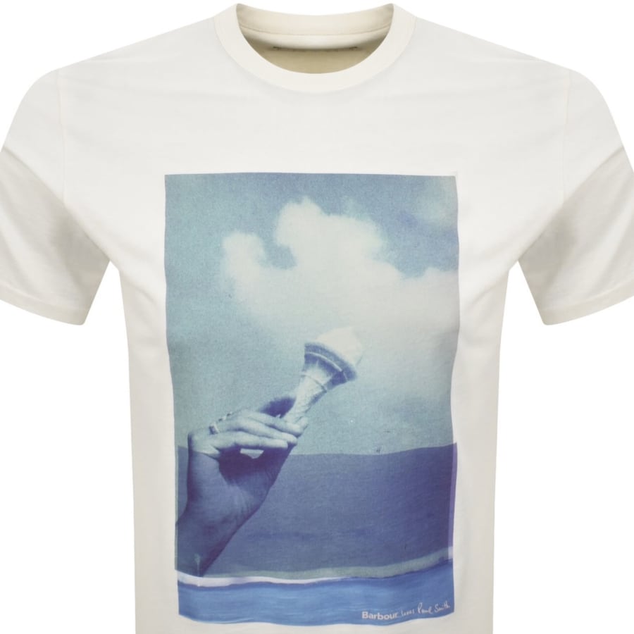 Image number 2 for Barbour X Paul Smith Ice Cream T Shirt Cream