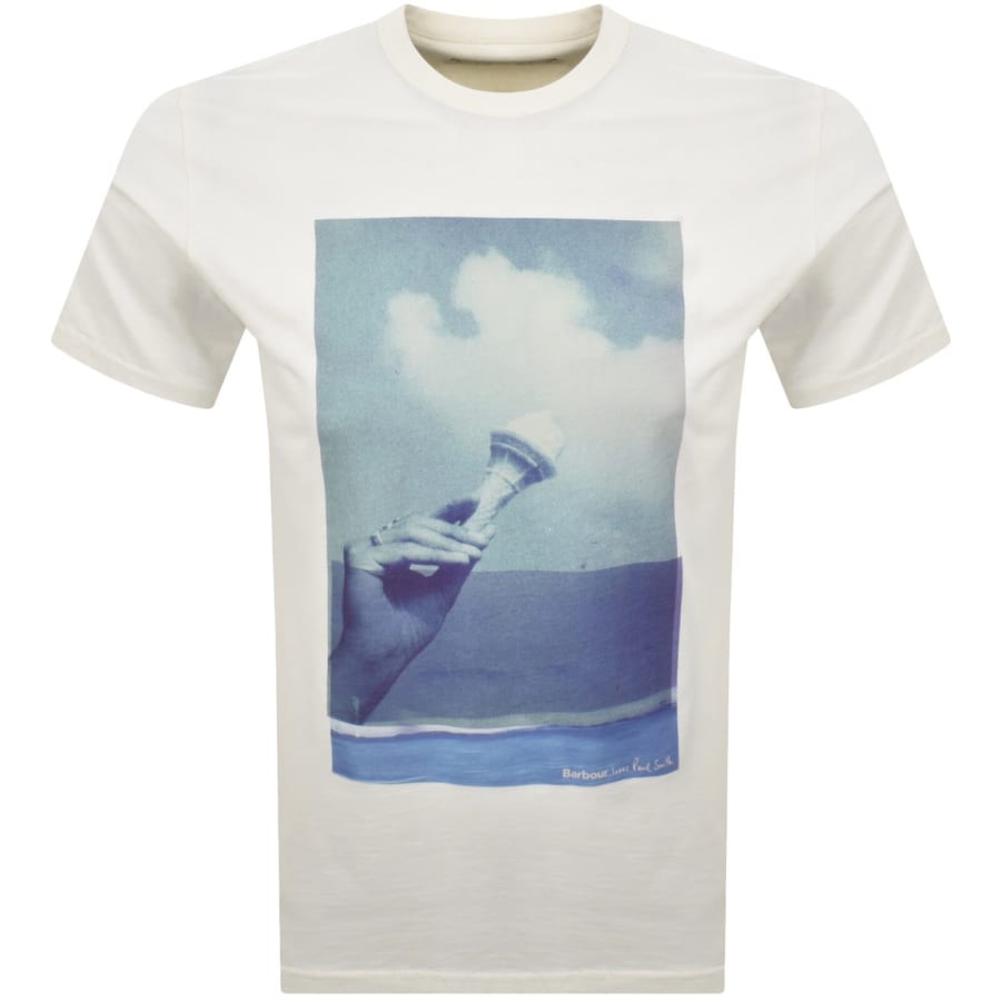 Image number 1 for Barbour X Paul Smith Ice Cream T Shirt Cream