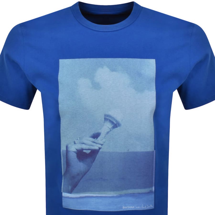 Image number 2 for Barbour X Paul Smith Ice Cream T Shirt Royal Blue