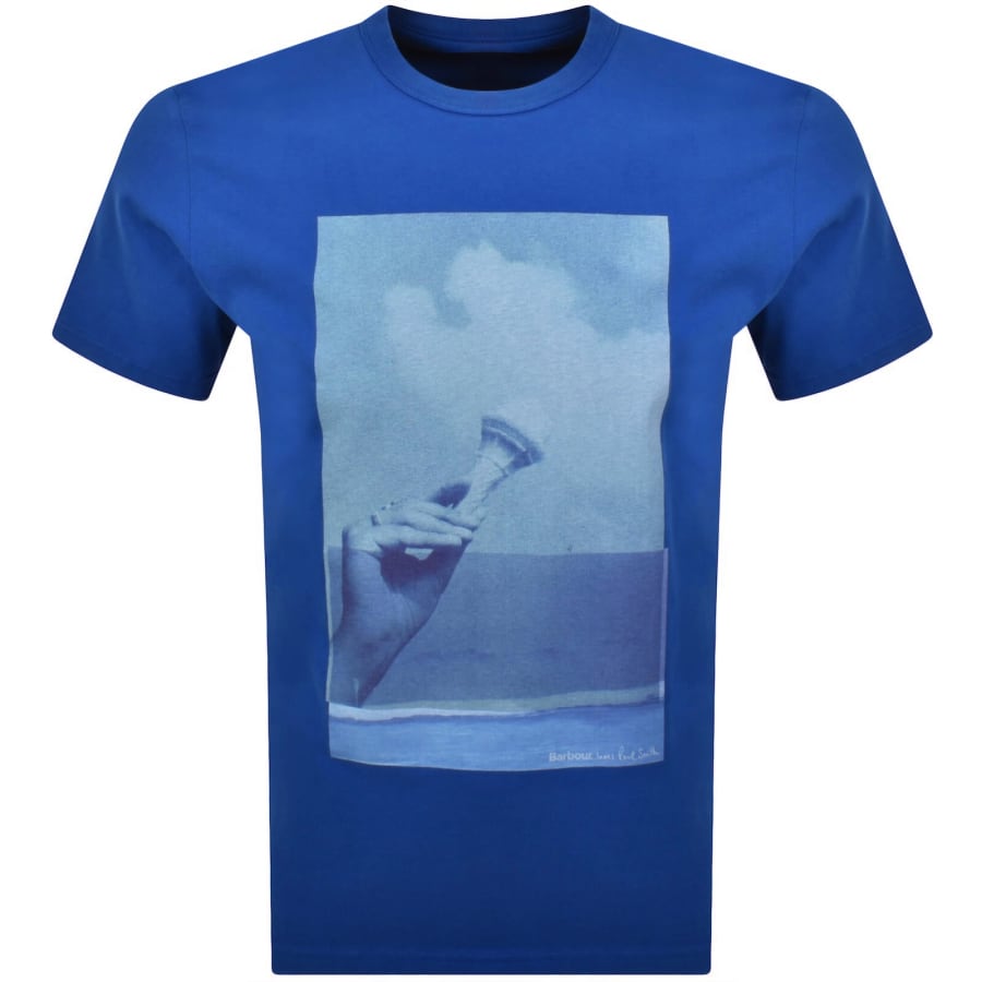 Image number 1 for Barbour X Paul Smith Ice Cream T Shirt Royal Blue
