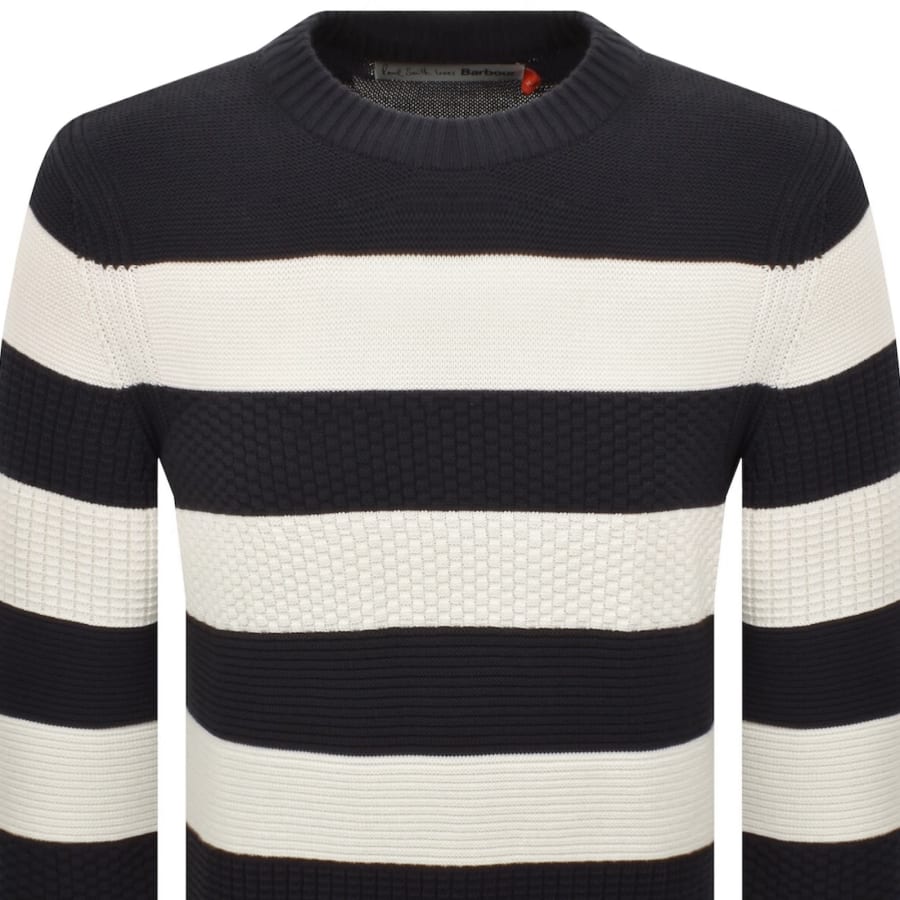 Image number 2 for Barbour X Paul Smith Southwold Knit Jumper Blue