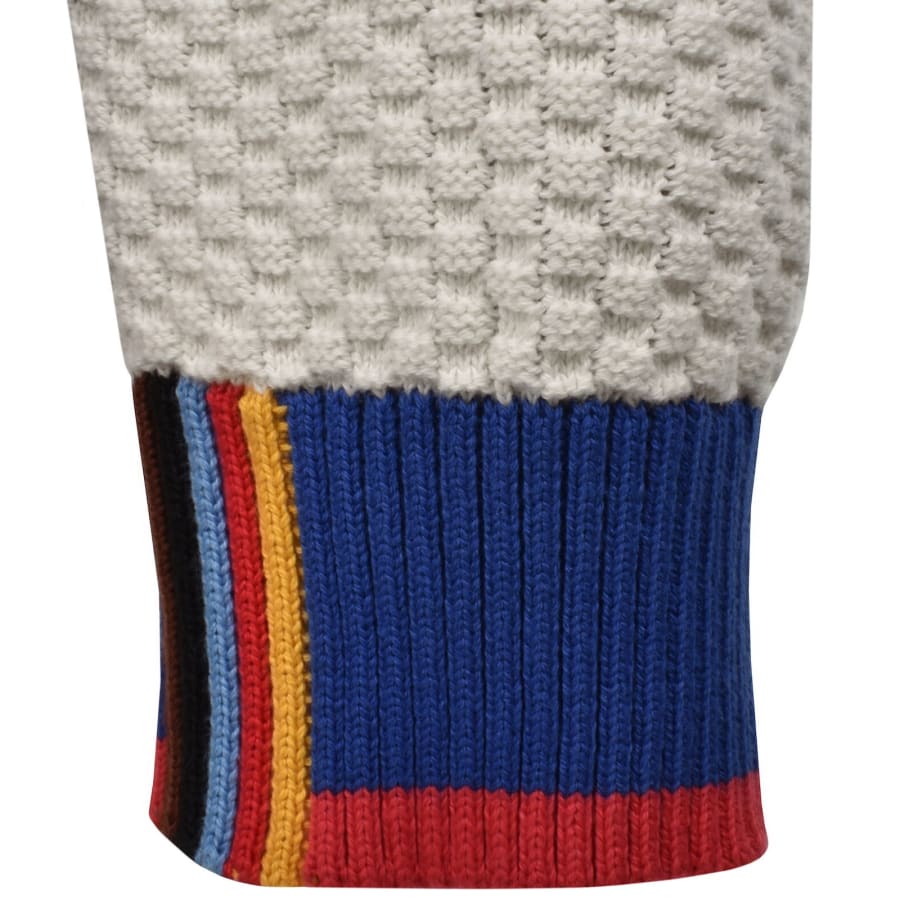Image number 3 for Barbour X Paul Smith Southwold Knit Jumper Blue