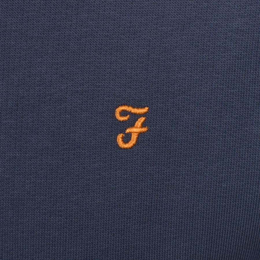 Image number 3 for Farah Tim New Crew Neck Sweatshirt Blue