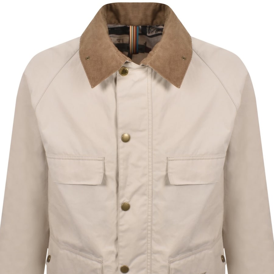 Image number 2 for Barbour X Paul Smith Sugarlump Bedale Jacket Beige