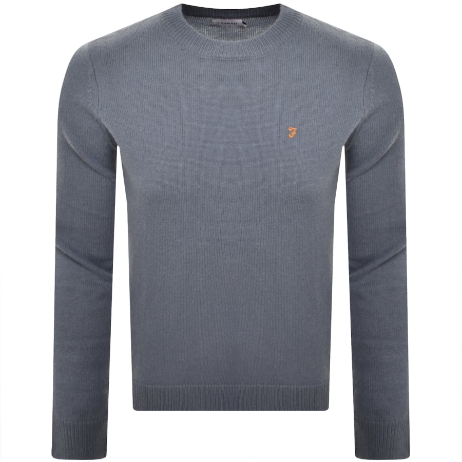 Image number 1 for Farah Maidstone Knit Jumper Blue