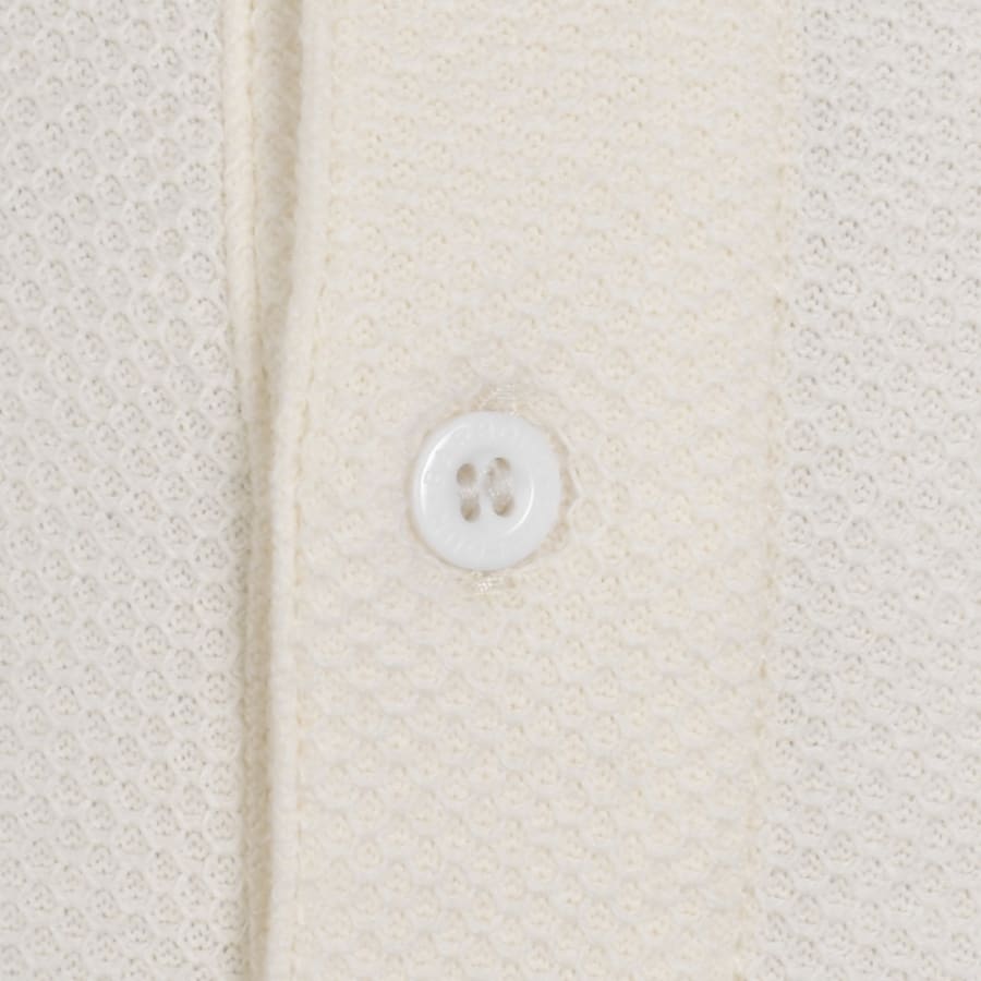 Image number 4 for Barbour Ferriby Textured Polo T Shirt Cream