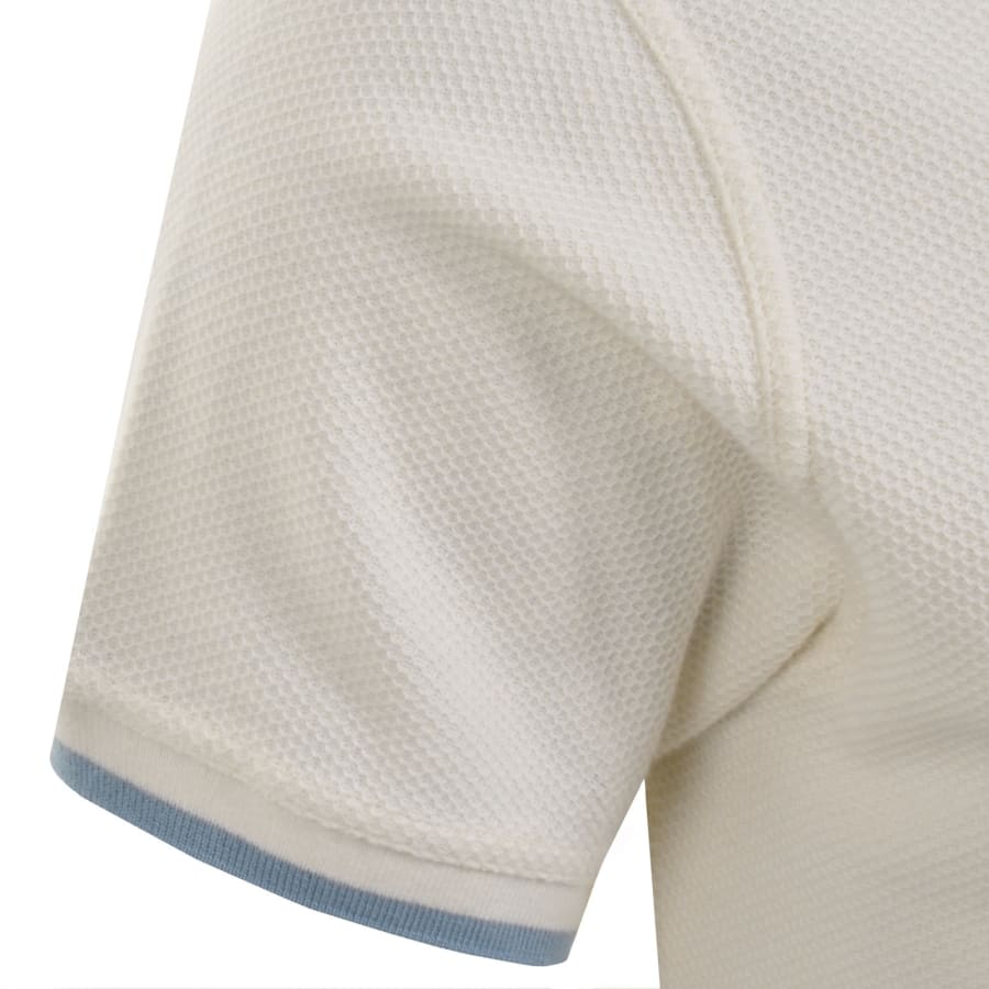 Image number 5 for Barbour Ferriby Textured Polo T Shirt Cream