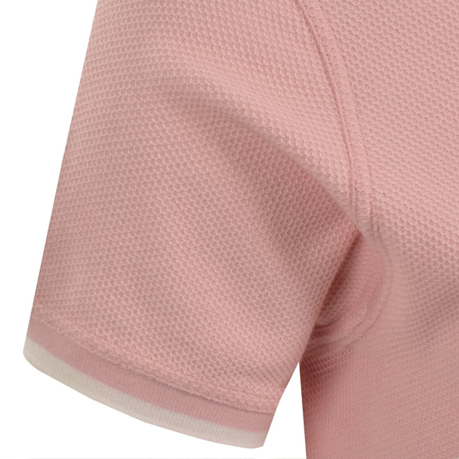 Image number 5 for Barbour Ferriby Textured Polo T Shirt Pink