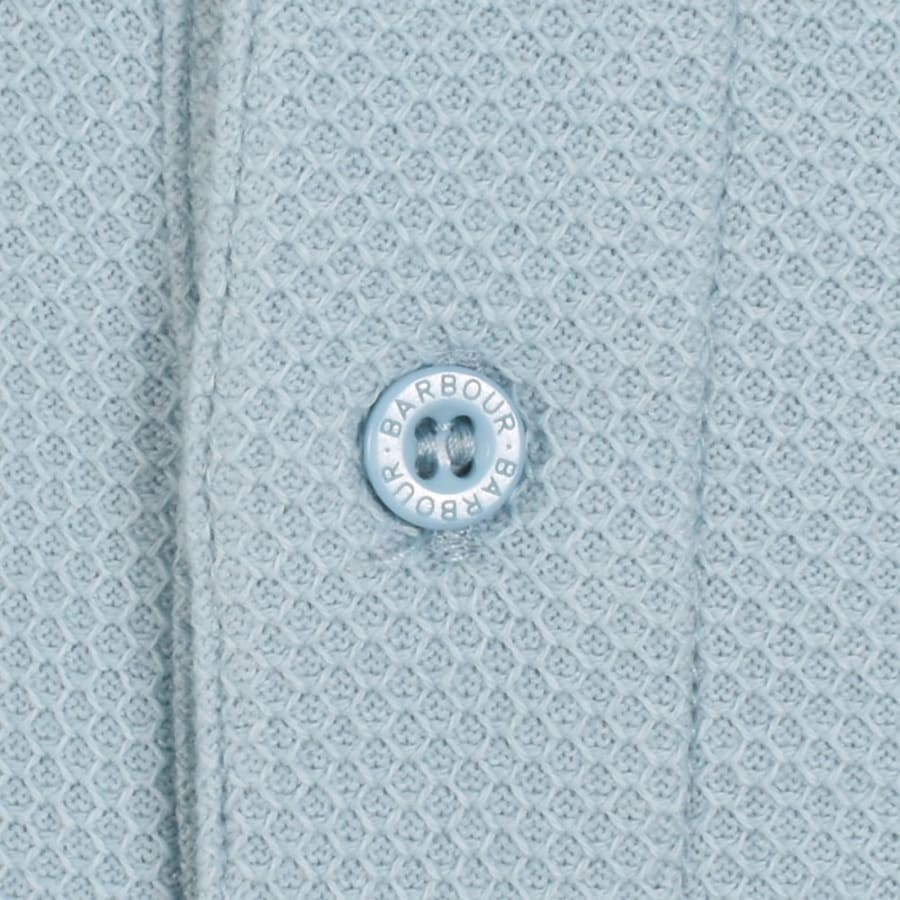 Image number 4 for Barbour Ferriby Textured Polo T Shirt Blue