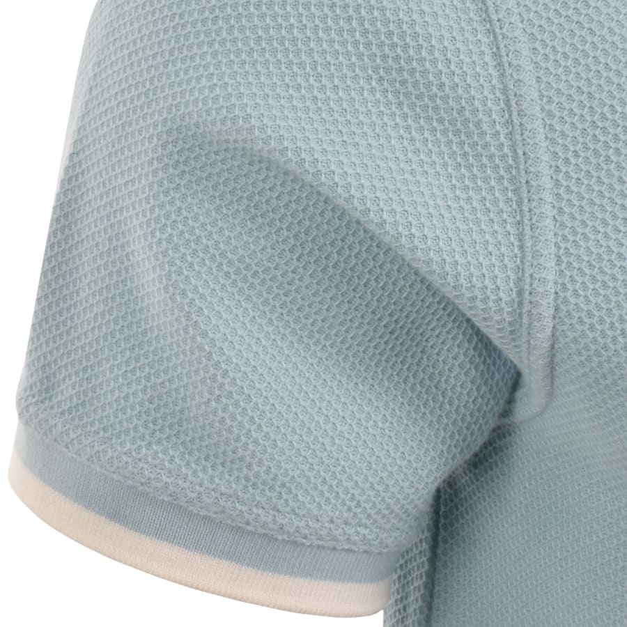 Image number 5 for Barbour Ferriby Textured Polo T Shirt Blue