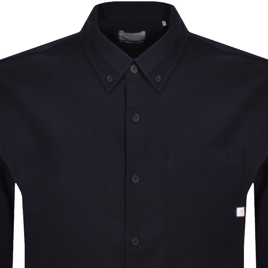 Image number 2 for Farah Netherton Cord Shirt Navy