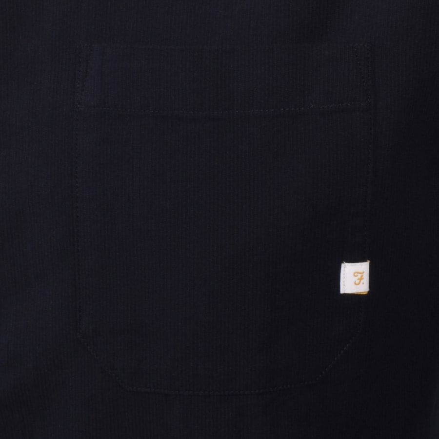Image number 3 for Farah Netherton Cord Shirt Navy