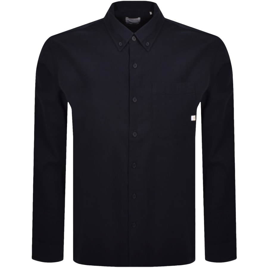 Image number 1 for Farah Netherton Cord Shirt Navy