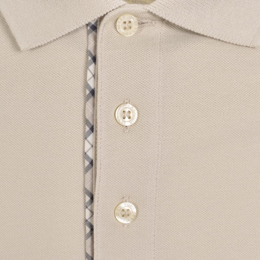 Image number 3 for Barbour Reston Tartan Trim Polo Mist Beige