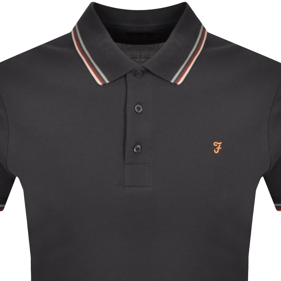 Image number 2 for Farah Elton Polo T Shirt Grey