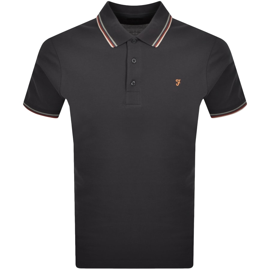 Image number 1 for Farah Elton Polo T Shirt Grey