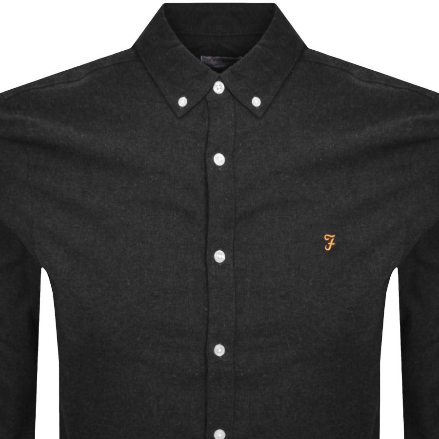 Image number 2 for Farah Milners Long Sleeve Shirt Grey