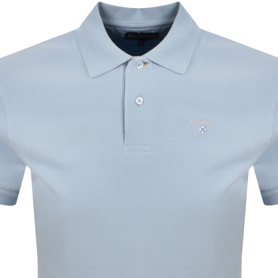 Image number 2 for Barbour Original Sports Polo T Shirt Sky Blue