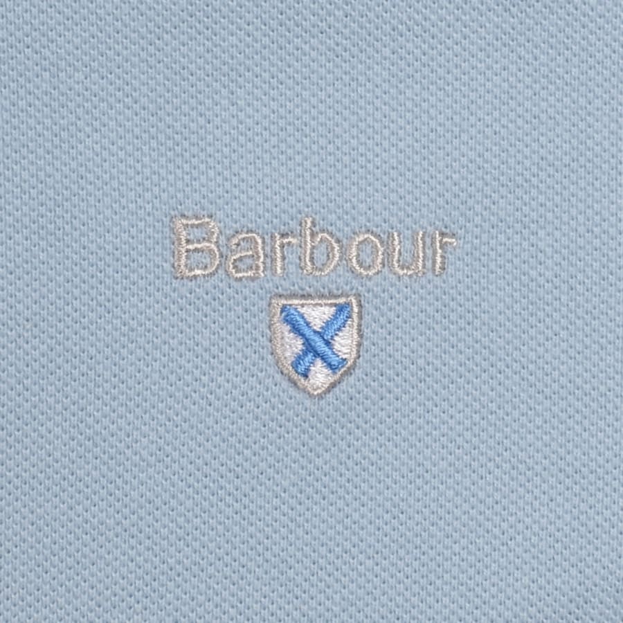 Image number 3 for Barbour Original Sports Polo T Shirt Sky Blue