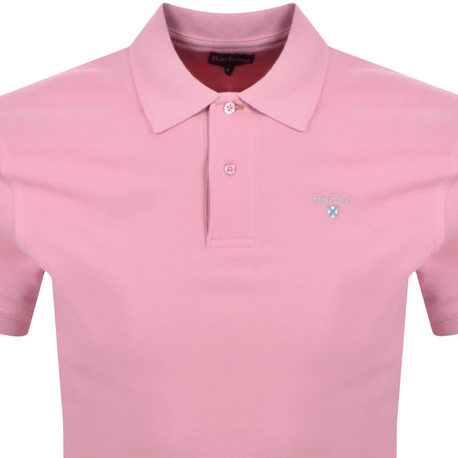Image number 2 for Barbour Original Sports Polo T Shirt Pink