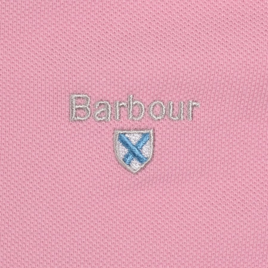 Image number 3 for Barbour Original Sports Polo T Shirt Pink