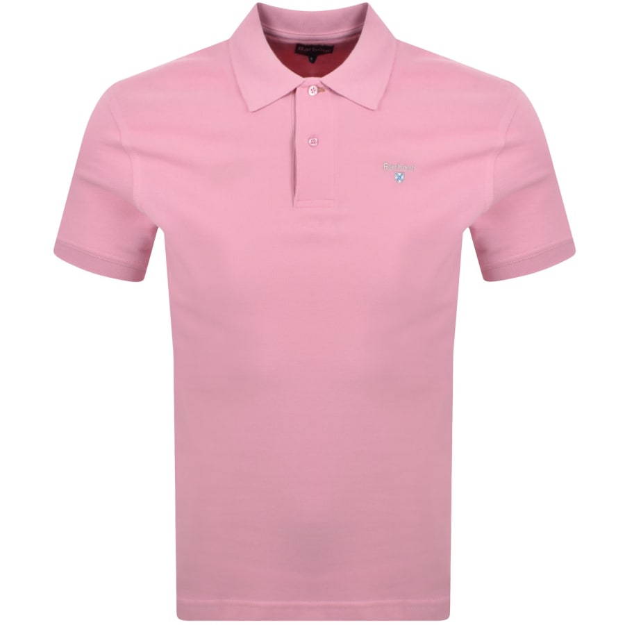 Image number 1 for Barbour Original Sports Polo T Shirt Pink