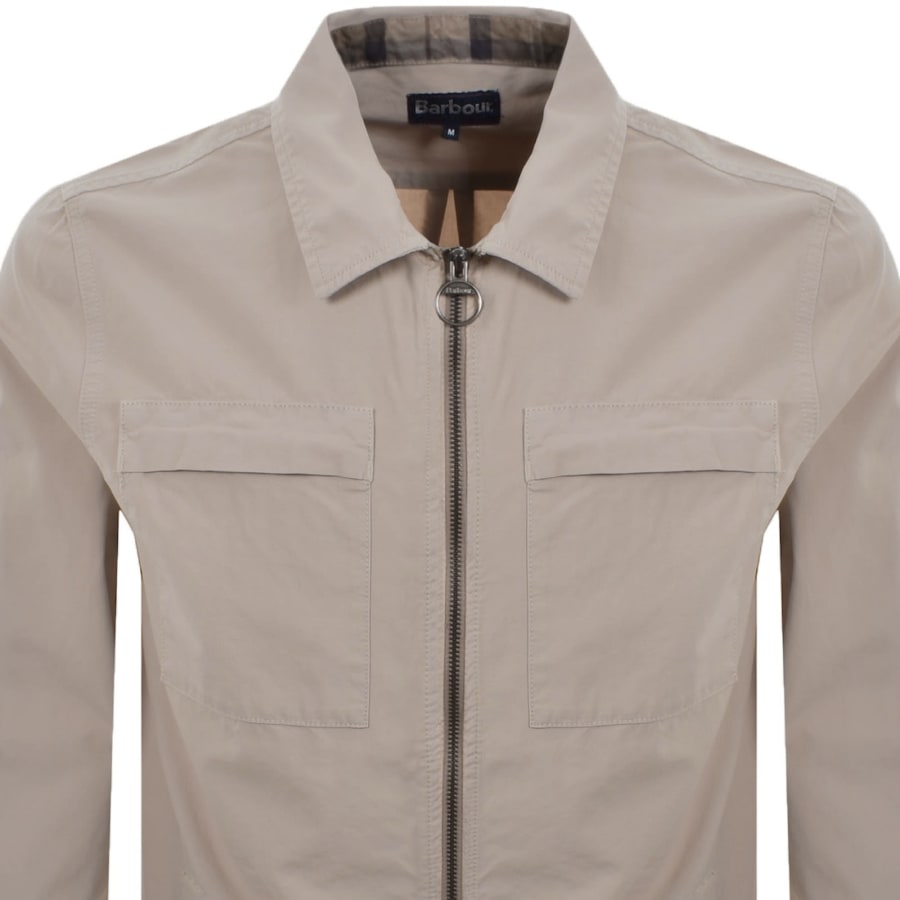 Image number 2 for Barbour Glendale Overshirt Concrete Grey