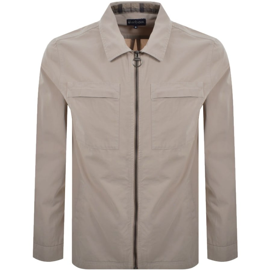 Image number 1 for Barbour Glendale Overshirt Concrete Grey